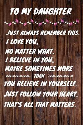 Happy 23rd Birthday To My Daughter Happy 23Rd Birthday To My Daughter Just Always Remember This I Love You No  Matter What: 23 Year Old Birthday Gift Journal / Notebook / Diary / Unique  Greeting Card Alternative By