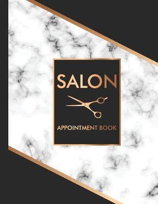 Salon Appointment Book 2019 Black And White Marble Copper Hair