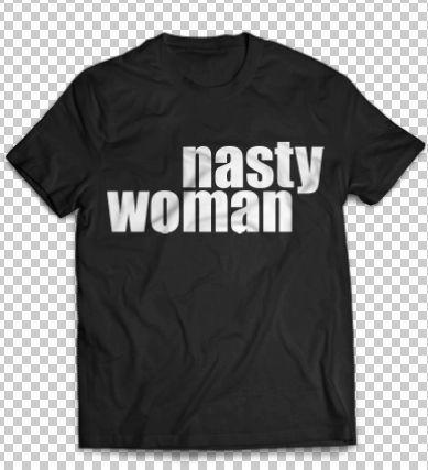 Readings nasty woman black t-shirt (women's small)