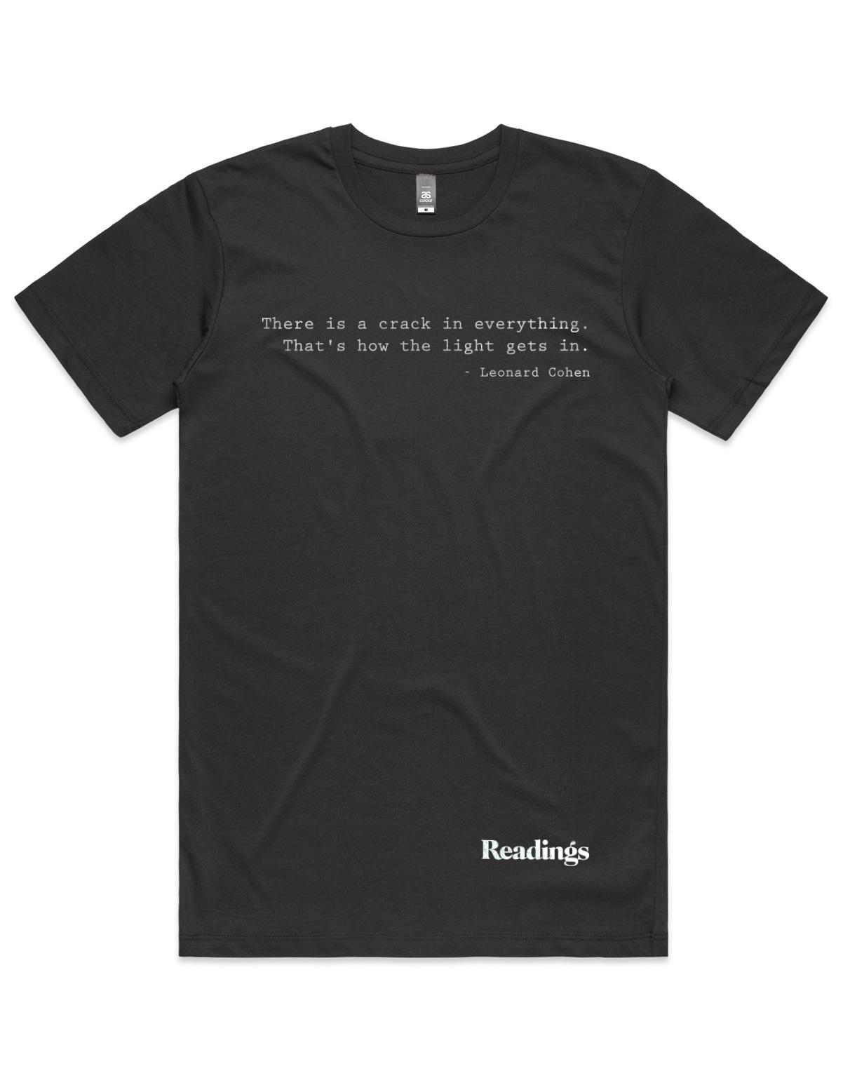 Cohen T-Shirt Charcoal (Small, Unisex )