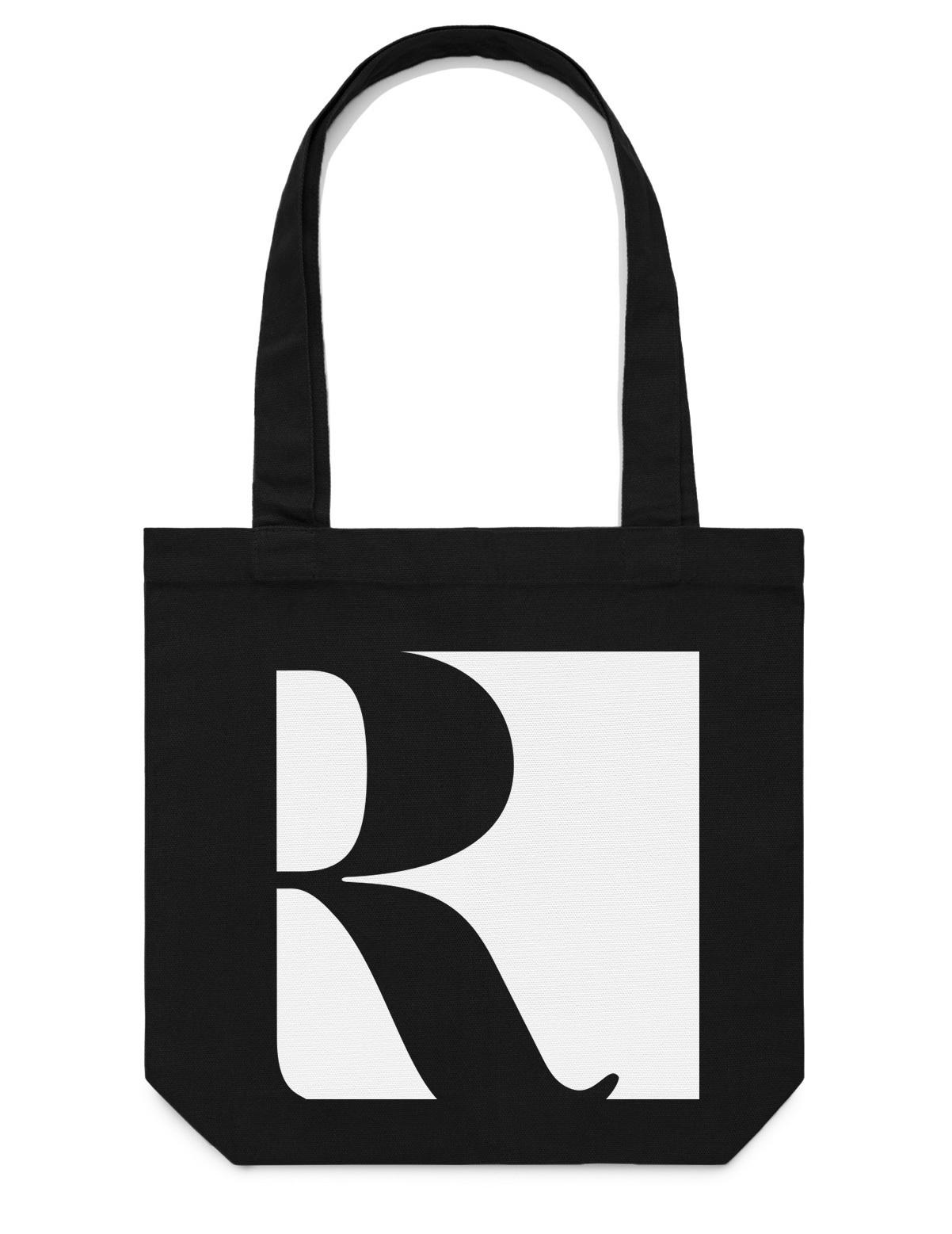 Negative R Black Tote Back