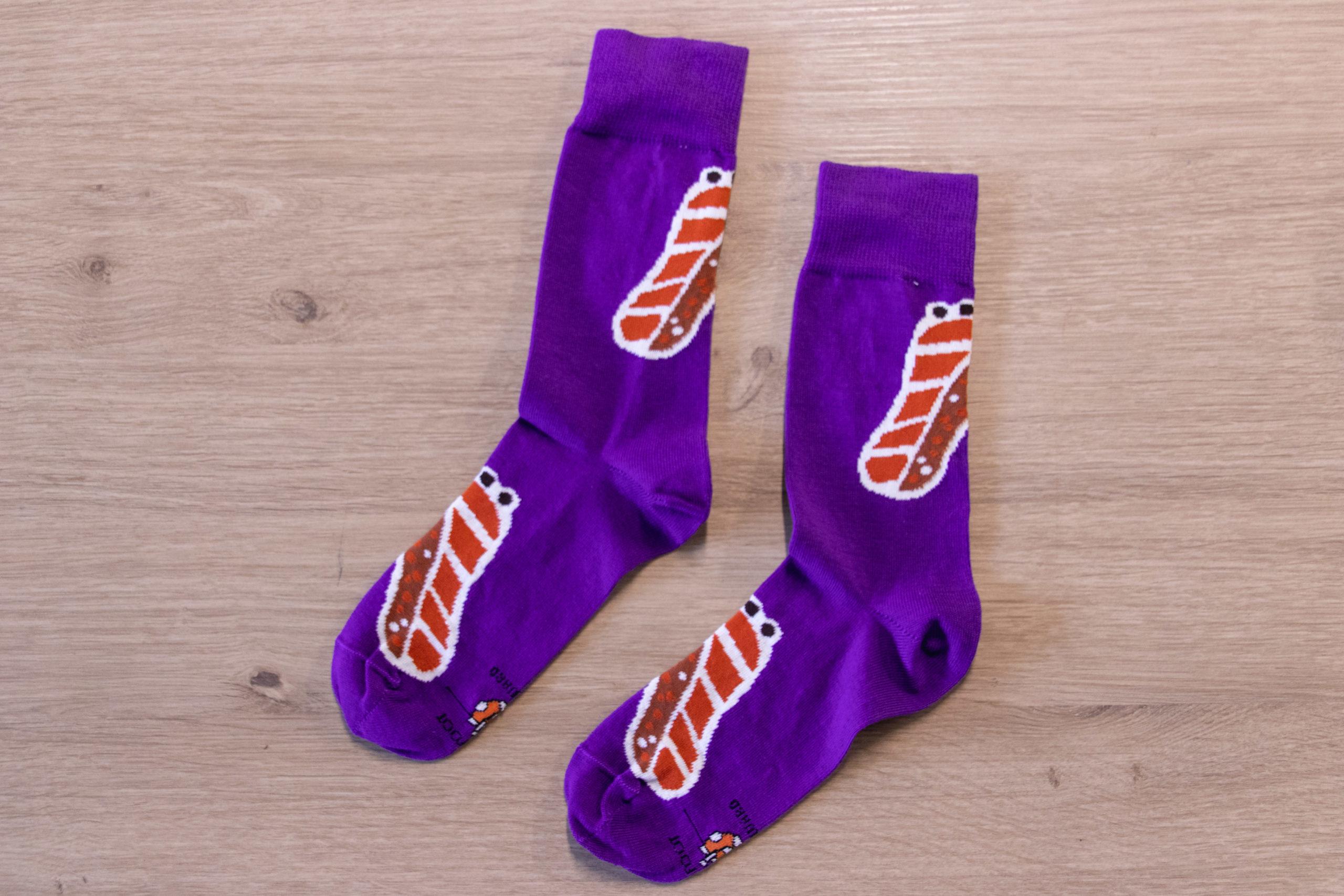 Best Foot Forward Indigenous Artwork Socks - Purple Socks (Small, Size 2 - 8)