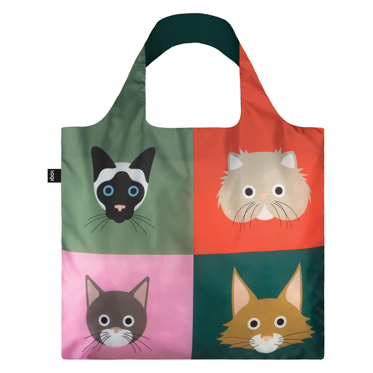 LOQI Shopping Bag: Cats and Dogs Collection - Cats