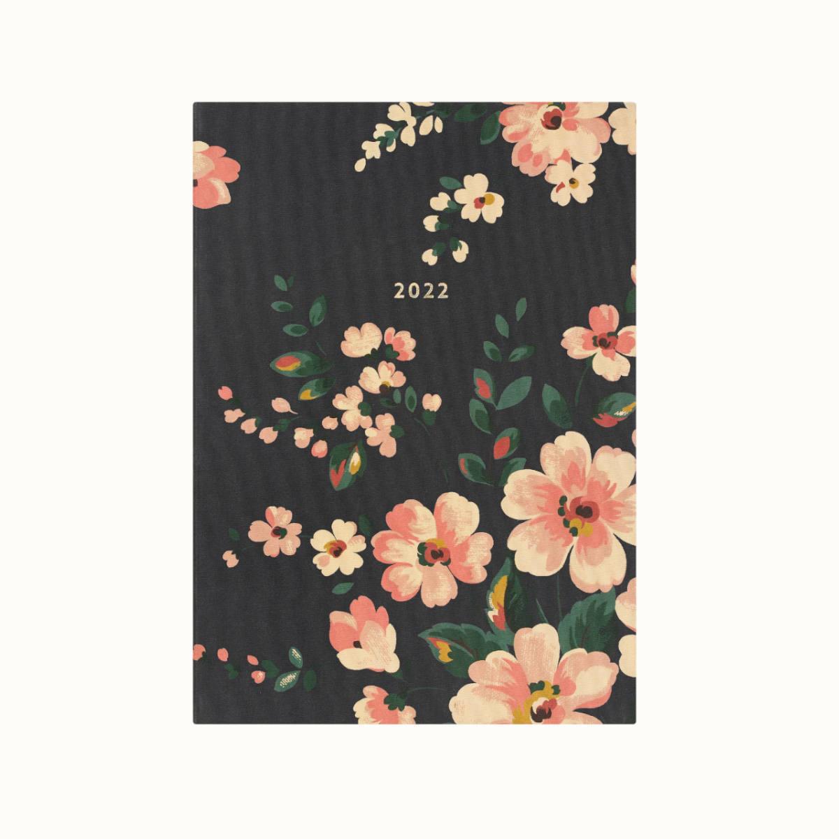 Cath Kidston A5 Linen Dark Floral Weekly 2022 Diary