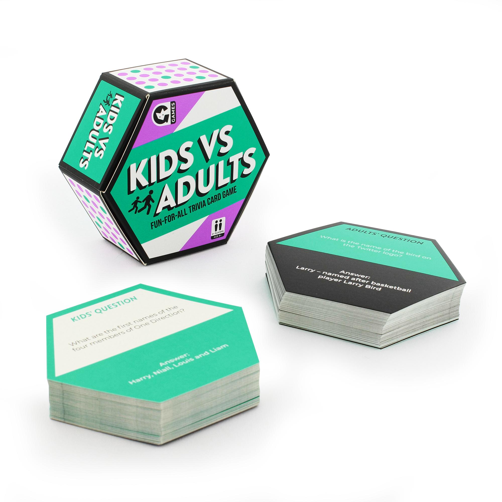Kids Vs Adults Trivia Card Game