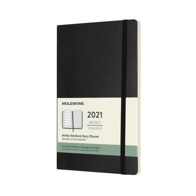 Moleskine Weekly 2021 Diary (Soft Cover, Large, Black)