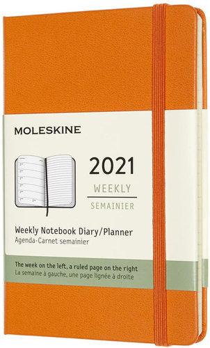 Moleskine Weekly 2021 Diary (Hard Cover, Pocket, Cadmium Orange)