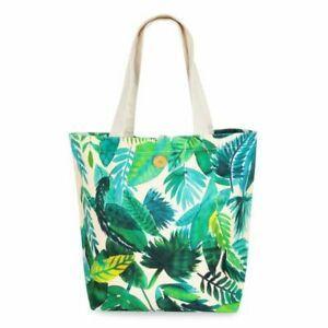Large Shopping Tote Jungle Leaf